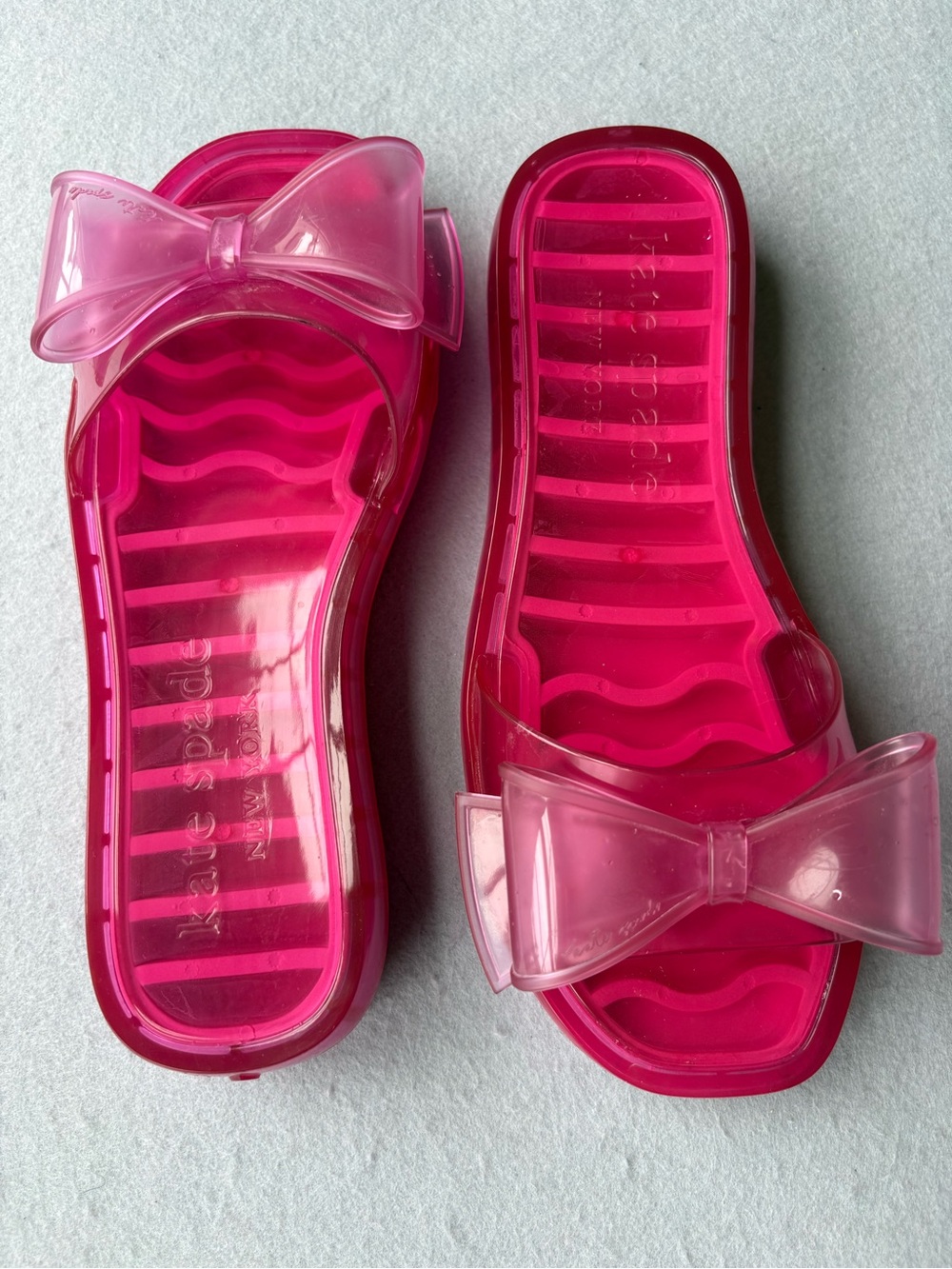 kate spade Pink Tie The Knot Slide Sandals Sz 9 - Picture 2 of 7